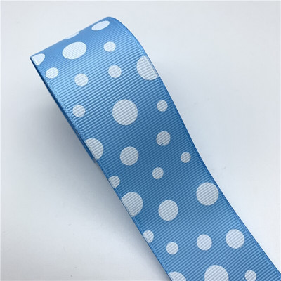 5 jardi/lot 38 mm Grosgrain vrpca s ispisom točkica Vrpca DIY mašna za kosu Ručno izrađena rukotvorina za vjenčanje Božićni ukrasi