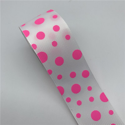 5 jardi/lot 38 mm Grosgrain vrpca s ispisom točkica Vrpca DIY mašna za kosu Ručno izrađena rukotvorina za vjenčanje Božićni ukrasi