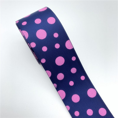 5 jardi/lot 38 mm Grosgrain vrpca s ispisom točkica Vrpca DIY mašna za kosu Ručno izrađena rukotvorina za vjenčanje Božićni ukrasi