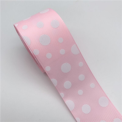 5 jardi/lot 38 mm Grosgrain vrpca s ispisom točkica Vrpca DIY mašna za kosu Ručno izrađena rukotvorina za vjenčanje Božićni ukrasi
