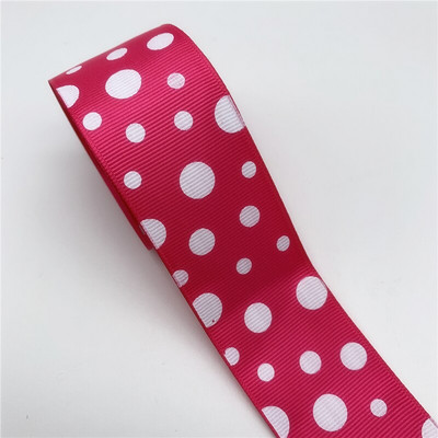 5 jardi/lot 38 mm Grosgrain vrpca s ispisom točkica Vrpca DIY mašna za kosu Ručno izrađena rukotvorina za vjenčanje Božićni ukrasi