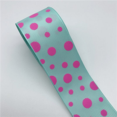 5 jardi/lot 38 mm Grosgrain vrpca s ispisom točkica Vrpca DIY mašna za kosu Ručno izrađena rukotvorina za vjenčanje Božićni ukrasi