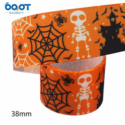 1-1/2"(38mm),10Yards Halloween Series Grosgrain Ribbons,M-21711-1027 Αξεσουάρ με καπέλο φιόγκου Συσκευασία δώρου DIY Χειροποίητο