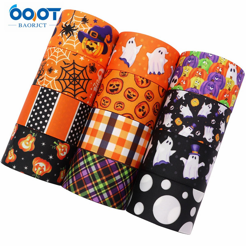 1-1/2"(38mm),10Yards Halloween Series Grosgrain Ribbons,M-21711-1027 Αξεσουάρ με καπέλο φιόγκου Συσκευασία δώρου DIY Χειροποίητο
