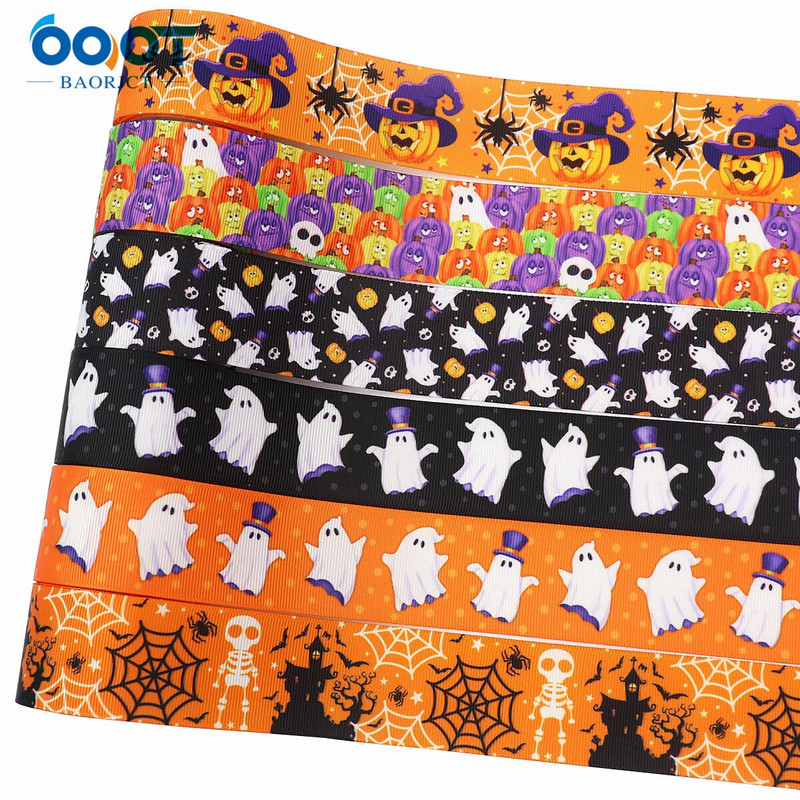 1-1/2"(38mm),10Yards Halloween Series Grosgrain Ribbons,M-21711-1027 Αξεσουάρ με καπέλο φιόγκου Συσκευασία δώρου DIY Χειροποίητο