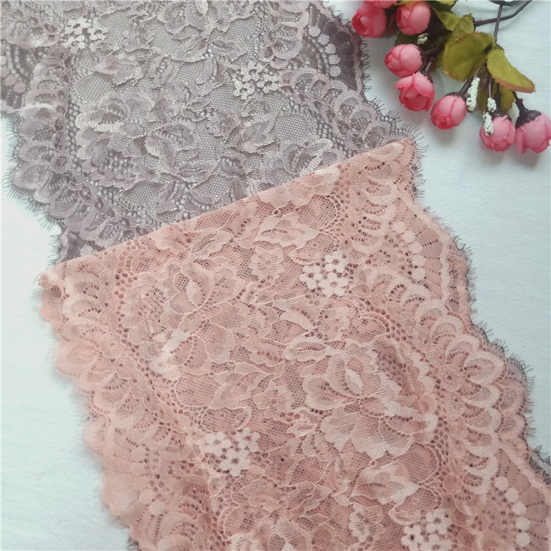 23,5 εκ. Δαντέλα Stretch Διπλή Δαντέλα Δαντέλα Αξεσουάρ Ενδυμάτων Παιώνια Δαντέλα E3524-1