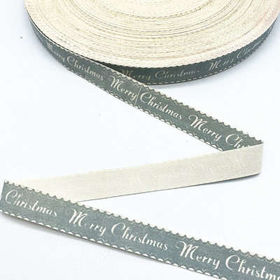 Χριστουγεννιάτικη βαμβακερή κορδέλα 5 υάρδων 15 mm Χειροποίητη τυπωμένη βαμβακερή κορδέλα DIY προμήθειες συσκευασίας δώρου για χριστουγεννιάτικο πάρτι