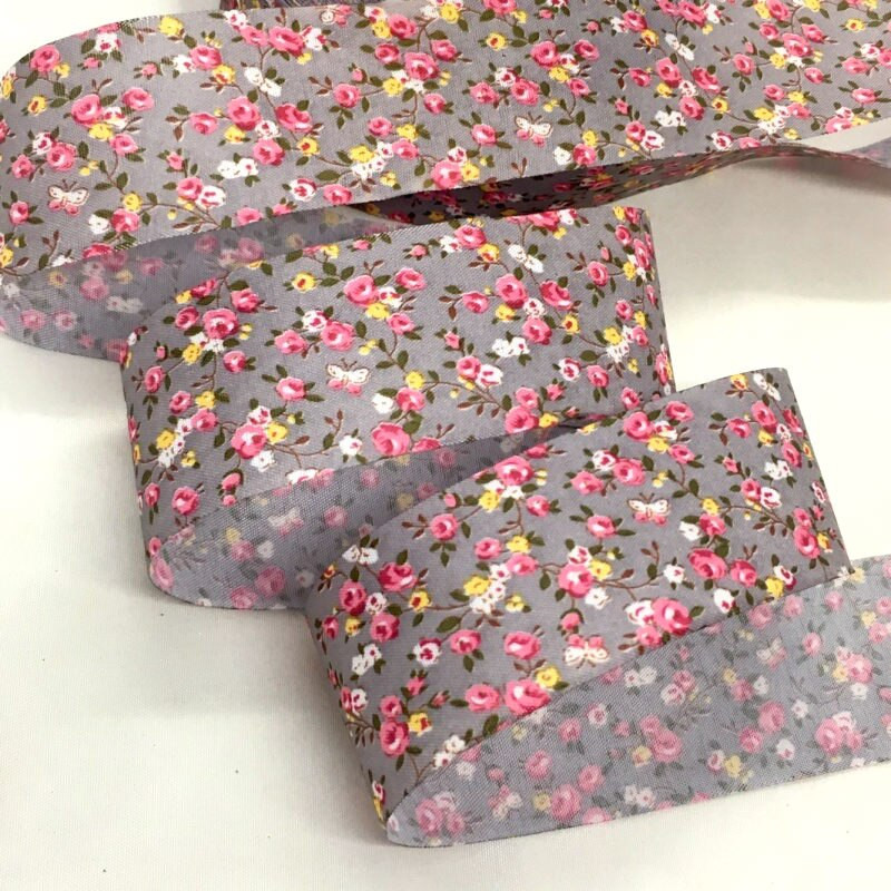 1.5cm 3cm 4cm 10Y Flori pânză imprimată panglică de țesătură pentru textil cusut părtinire legare manuală DIY artizanat cadou ambalaj floral