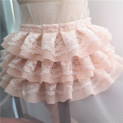 Trend Mnogo boja Troslojni šifon Mrežasti til Čipkana obrubna tkanina DIY Suknja za lutke Manžete Rubovi zavjesa Dodaci za šivanje Materijal