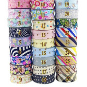 25 mm (1") lățime cu dungi cu flori, imprimare cu stea, călcat, îndoit, din bumbac, curea de legătură cu bandă de legătură, bricolaj, panglică, cusut manual pentru îmbrăcăminte