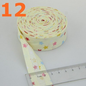 25 mm (1") lățime cu dungi cu flori, imprimare cu stea, călcat, îndoit, din bumbac, curea de legătură cu bandă de legătură, bricolaj, panglică, cusut manual pentru îmbrăcăminte