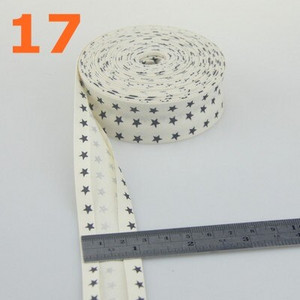 25 mm (1") lățime cu dungi cu flori, imprimare cu stea, călcat, îndoit, din bumbac, curea de legătură cu bandă de legătură, bricolaj, panglică, cusut manual pentru îmbrăcăminte