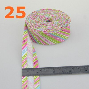 25 mm (1") lățime cu dungi cu flori, imprimare cu stea, călcat, îndoit, din bumbac, curea de legătură cu bandă de legătură, bricolaj, panglică, cusut manual pentru îmbrăcăminte