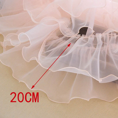 1M Rózsaszín Fehér Kék Színes Organza hajtogatott csipke szegélyek szalag szövet rátét Hajtogatás fodros ruhák barkács varrás kellékek kézműves