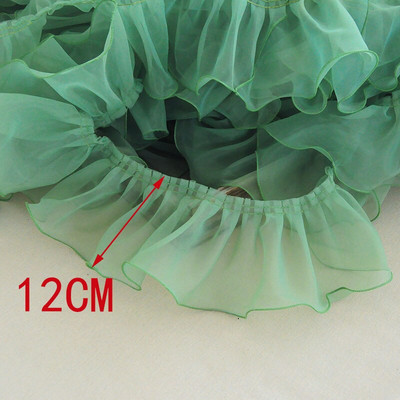 1M Rózsaszín Fehér Kék Színes Organza hajtogatott csipke szegélyek szalag szövet rátét Hajtogatás fodros ruhák barkács varrás kellékek kézműves