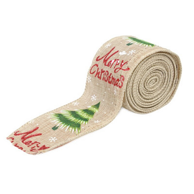 5m/rull jõulupaelad kangast põdrast jõulupuu trükk juhtmega servaga DIY jõulukinkide pakkimine lindiga pärja vibu käsitöö