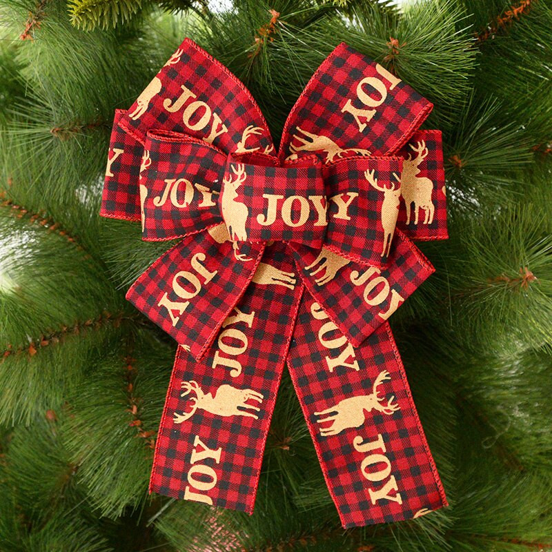 5m/rull jõulupaelad kangast põdrast jõulupuu trükk juhtmega servaga DIY jõulukinkide pakkimine lindiga pärja vibu käsitöö