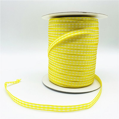 5υάρδες/Παρτίδα 6mm καρό κορδέλα Χειροποίητη κορδέλα για Χριστουγεννιάτικη διακόσμηση γάμου με φιόγκο DIY Συσκευασία δώρου