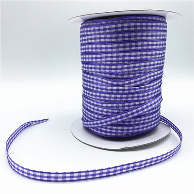 5υάρδες/Παρτίδα 6mm καρό κορδέλα Χειροποίητη κορδέλα για Χριστουγεννιάτικη διακόσμηση γάμου με φιόγκο DIY Συσκευασία δώρου