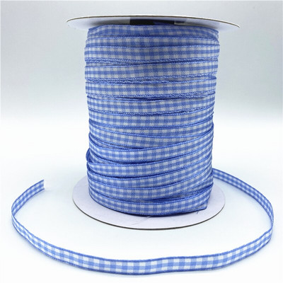 5υάρδες/Παρτίδα 6mm καρό κορδέλα Χειροποίητη κορδέλα για Χριστουγεννιάτικη διακόσμηση γάμου με φιόγκο DIY Συσκευασία δώρου