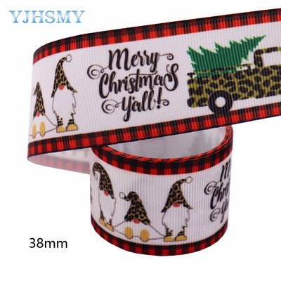 Panglică de Crăciun de 5 metri pentru artizanat Panglici grosgrain 1-1/2 inchi pentru meșteșuguri, funde de păr, împachetare cadouri, decorațiuni pentru petrecerea de nuntă