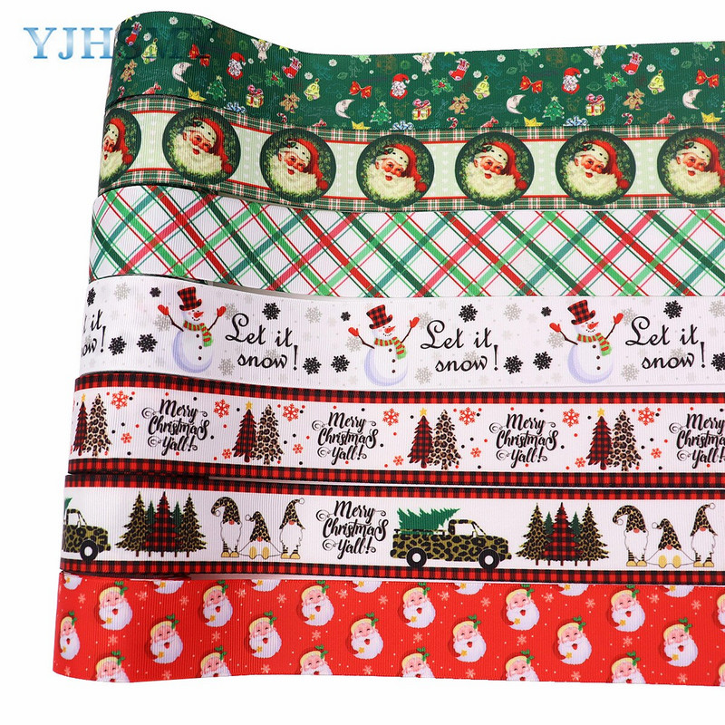 Panglică de Crăciun de 5 metri pentru artizanat Panglici grosgrain 1-1/2 inchi pentru meșteșuguri, funde de păr, împachetare cadouri, decorațiuni pentru petrecerea de nuntă