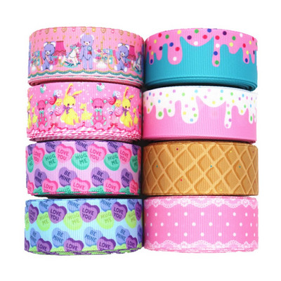 Κορδέλες 25mm 5 Yards Grosgrain Cute Ζωικά μοτίβα Diy Χειροποίητες 100% Πολυεστέρας Μαλακές Κορδέλες Grosgrain 18081807