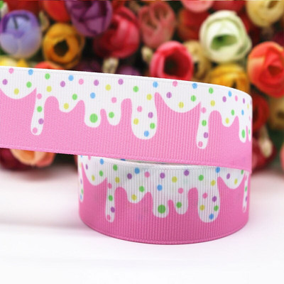 25mm 5 Yards Grosgrain paelad Armsad loomamustriga isetehtud käsitsi valmistatud 100% polüestrist pehmed grosgrain paelad 18081807