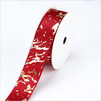 Αναλώσιμα σατέν κορδέλες 5 γιάρδων πλάτους 25 χιλιοστών τυπωμένες για γαμήλια χριστουγεννιάτικη γιορτή DIY κορδέλες περιτυλίγματος φιόγκων