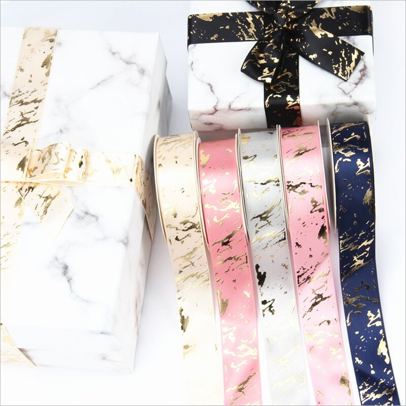 Αναλώσιμα σατέν κορδέλες 5 γιάρδων πλάτους 25 χιλιοστών τυπωμένες για γαμήλια χριστουγεννιάτικη γιορτή DIY κορδέλες περιτυλίγματος φιόγκων