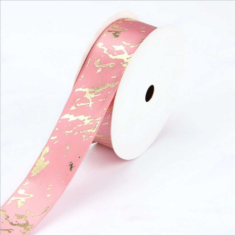 Αναλώσιμα σατέν κορδέλες 5 γιάρδων πλάτους 25 χιλιοστών τυπωμένες για γαμήλια χριστουγεννιάτικη γιορτή DIY κορδέλες περιτυλίγματος φιόγκων