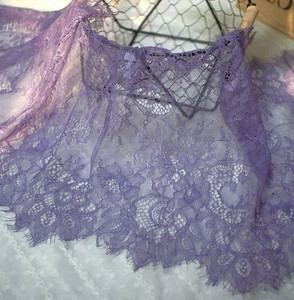 Πλάτος 35 εκ. μήκος 3 μέτρα Εξαιρετική δαντέλα βλεφαρίδων DIY αξεσουάρ ρούχων με κούφιο πέπλο ύφασμα νυφικού