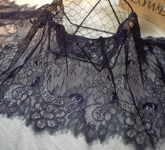 Πλάτος 35 εκ. μήκος 3 μέτρα Εξαιρετική δαντέλα βλεφαρίδων DIY αξεσουάρ ρούχων με κούφιο πέπλο ύφασμα νυφικού