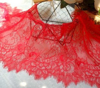 Πλάτος 35 εκ. μήκος 3 μέτρα Εξαιρετική δαντέλα βλεφαρίδων DIY αξεσουάρ ρούχων με κούφιο πέπλο ύφασμα νυφικού