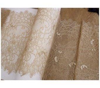 Πλάτος 35 εκ. μήκος 3 μέτρα Εξαιρετική δαντέλα βλεφαρίδων DIY αξεσουάρ ρούχων με κούφιο πέπλο ύφασμα νυφικού