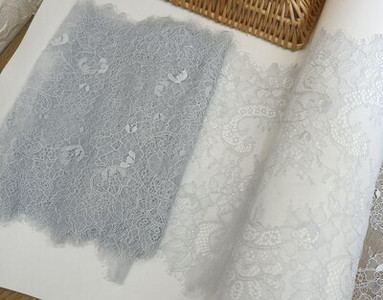 Πλάτος 35 εκ. μήκος 3 μέτρα Εξαιρετική δαντέλα βλεφαρίδων DIY αξεσουάρ ρούχων με κούφιο πέπλο ύφασμα νυφικού