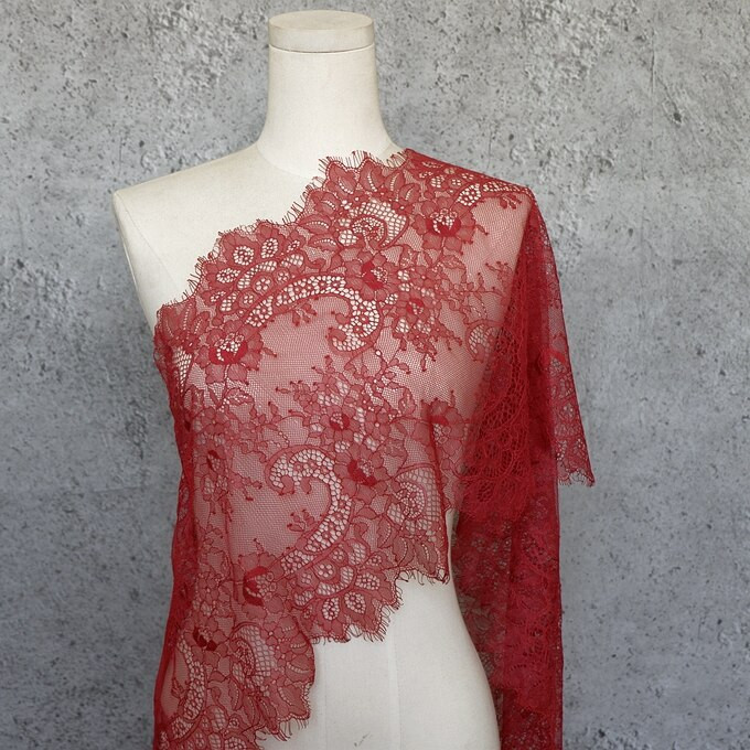 Πλάτος 35 εκ. μήκος 3 μέτρα Εξαιρετική δαντέλα βλεφαρίδων DIY αξεσουάρ ρούχων με κούφιο πέπλο ύφασμα νυφικού