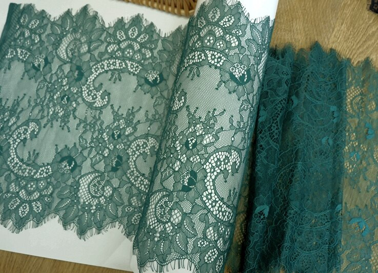 Πλάτος 35 εκ. μήκος 3 μέτρα Εξαιρετική δαντέλα βλεφαρίδων DIY αξεσουάρ ρούχων με κούφιο πέπλο ύφασμα νυφικού