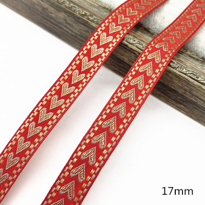 2 μέτρα Κόκκινο Χρώμα Vintage Ethnic Κεντητική Κορδέλα Δαντέλα Διακοσμητικά DIY Αξεσουάρ τσάντα ρούχων Κεντημένο ύφασμα