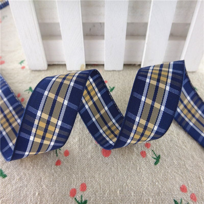 18112404, 1" 25 MM 5 Yards rešetkasta rešetkasta tiskana Grosgrain vrpce Poklon pakiranje DIY ručno rađeni materijali