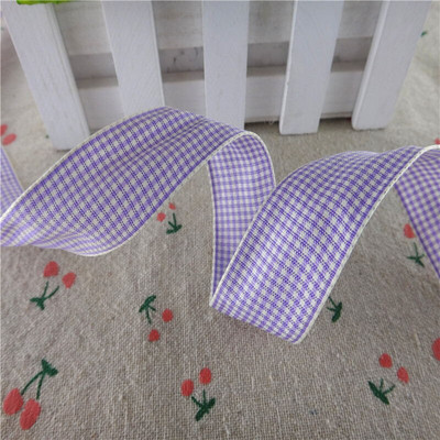 18112404, 1" 25 MM 5 Yards rešetkasta rešetkasta tiskana Grosgrain vrpce Poklon pakiranje DIY ručno rađeni materijali