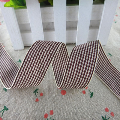 18112404, 1" 25 MM 5 Yards rešetkasta rešetkasta tiskana Grosgrain vrpce Poklon pakiranje DIY ručno rađeni materijali