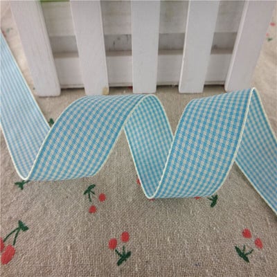 18112404, 1" 25 MM 5 Yards rešetkasta rešetkasta tiskana Grosgrain vrpce Poklon pakiranje DIY ručno rađeni materijali