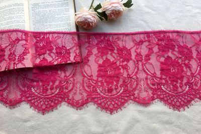 6 μέτρα/παρτίδα πλάτος 27 εκ. Βλεφαρίδες δαντέλα τελειώματα λουλούδι Μονόπλευρο κυματιστό ύφασμα δαντέλας χειροποίητα diy αξεσουάρ ρούχων