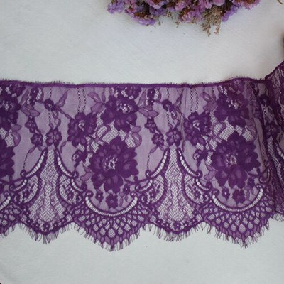 6 μέτρα/παρτίδα πλάτος 27 εκ. Βλεφαρίδες δαντέλα τελειώματα λουλούδι Μονόπλευρο κυματιστό ύφασμα δαντέλας χειροποίητα diy αξεσουάρ ρούχων