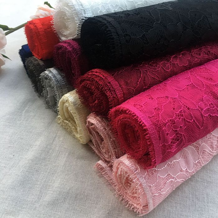 6 μέτρα/παρτίδα πλάτος 27 εκ. Βλεφαρίδες δαντέλα τελειώματα λουλούδι Μονόπλευρο κυματιστό ύφασμα δαντέλας χειροποίητα diy αξεσουάρ ρούχων