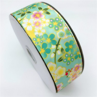 5 meetrit / partii 25 mm 38 mm grosgrain lint lillede trükkimiseks lint jõuludeks pulmakaunistuseks DIY õmbluskangas