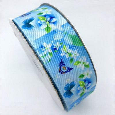 5 meetrit / partii 25 mm 38 mm grosgrain lint lillede trükkimiseks lint jõuludeks pulmakaunistuseks DIY õmbluskangas