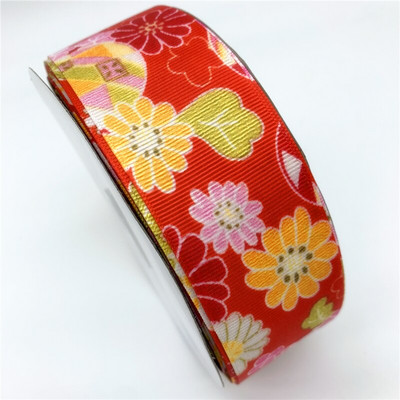 5 meetrit / partii 25 mm 38 mm grosgrain lint lillede trükkimiseks lint jõuludeks pulmakaunistuseks DIY õmbluskangas