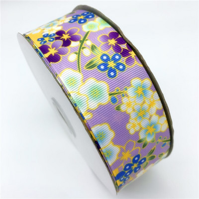 5 meetrit / partii 25 mm 38 mm grosgrain lint lillede trükkimiseks lint jõuludeks pulmakaunistuseks DIY õmbluskangas